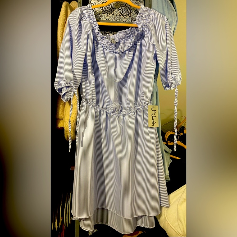J for Justify Pinstriped Dress